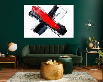 Abstract kunstwerk met dynamische kleuren van Art & Soul Creations
