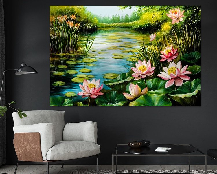 Voorbeeld van het werk in een kamer