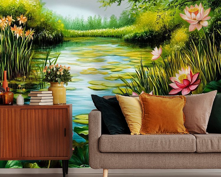 Voorbeeld van het werk in een kamer