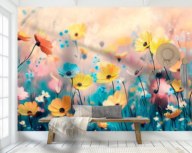 Voorbeeld van het werk in een kamer