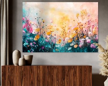 Colourful field of flowers by Imperial Art House