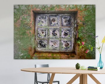 Textuur en kleur op een oud plafond van Peggy Raemdonck