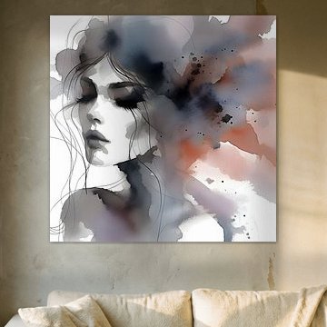 Aquarell Frauenporträt