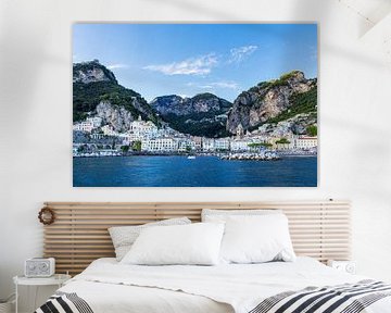 Uitzicht op Amalfi aan de Amalfikust in Italië van Rico Ködder