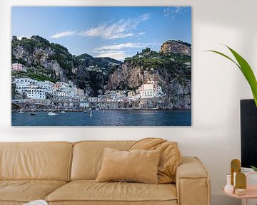 Uitzicht op Atrani aan de Amalfikust in Italië van Rico Ködder
