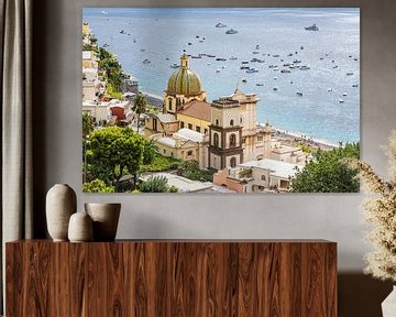 Uitzicht op Positano aan de Amalfikust in Italië van Rico Ködder