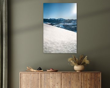 Winteruitzicht van Oberstaufen naar de Hochgrat, Steibis van Leo Schindzielorz