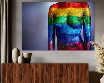 La fierté scintillante : Une célébration de la couleur
