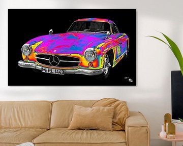 Mercedes Benz 300 SL Gullwing (W 198) Pop Art van aRi F. Huber