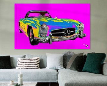 Mercedes Benz 300 SL Roadster (W 198 II) Pop Art van aRi F. Huber