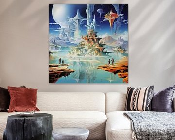 fantaisie île paysage surréaliste monde de rêve ciel terre sur gm_designs
