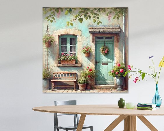 Voorbeeld van het werk in een kamer