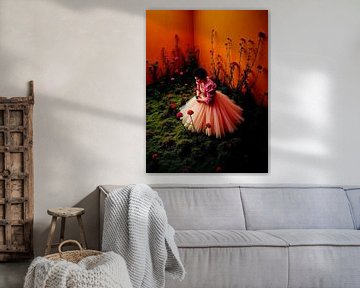 Mother Nature dreams - Surreal pop art portrait of a woman by FRESH Fine Art