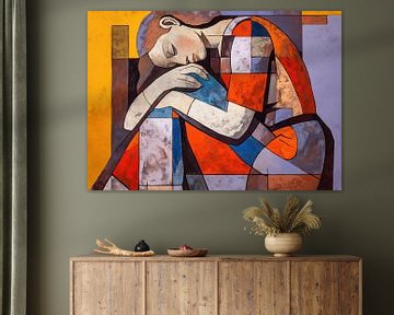 Vrouw met Rood van ARTEO Schilderijen