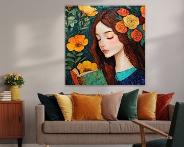 Bloemen Vrouw van Blikvanger Schilderijen