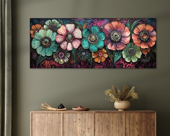 Voorbeeld van het werk in een kamer