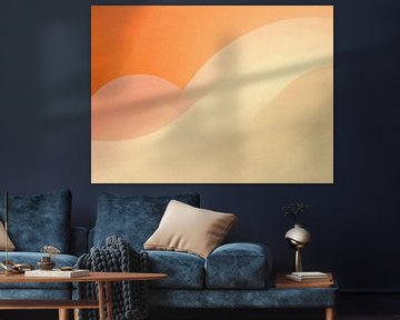 Oranje Crème Golven van Modern Collection