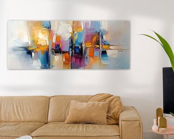 Abstract Kleurrijk | Cascading Color Symphony van De Mooiste Kunst