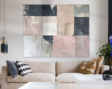 Abstract Taupe | Weathered Realms van ARTEO Schilderijen