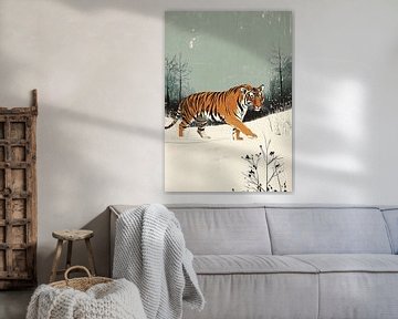 Leeuw in de sneeuw van Niklas Maximilian