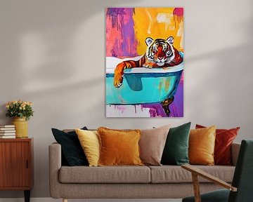 Lion in the bathtub