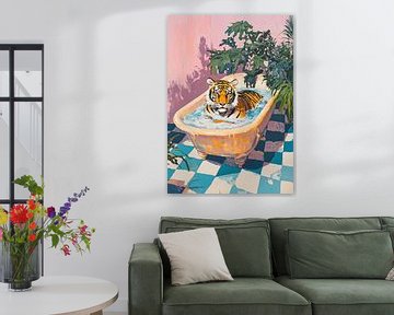 Lion in the bathtub
