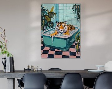 Lion in the bathroom by Niklas Maximilian
