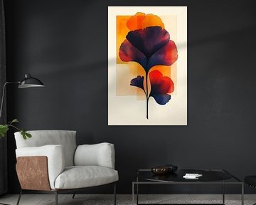 Ginkgo Abstracte Bladeren van Preet Lambon