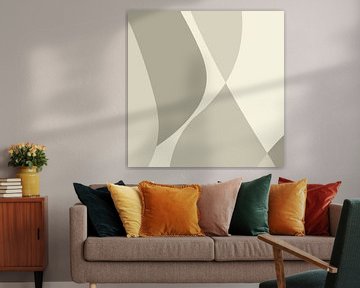 Abstracte organische vormen in neutrale kleuren nr. 5 van Dina Dankers