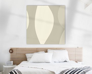 Abstracte organische vormen in neutrale kleuren nr. 8 van Dina Dankers