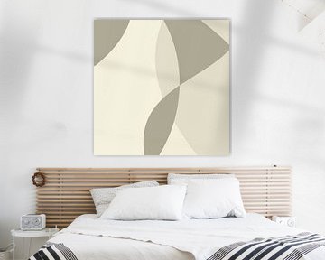 Abstracte organische vormen in neutrale kleuren nr. 10 van Dina Dankers