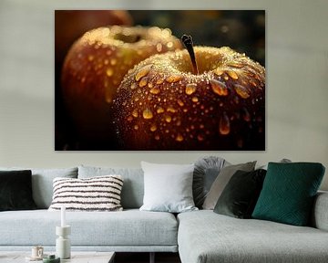 Appels met dauwdruppels close-up van Imperial Art House