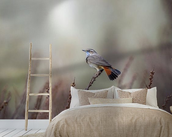 Voorbeeld van het werk in een kamer