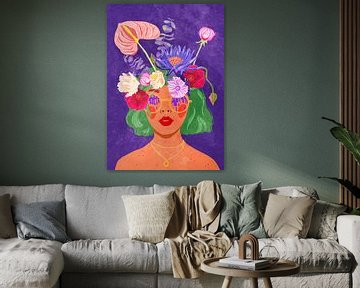 Meisje met bloeiend hoofd van Raissa Oltmanns