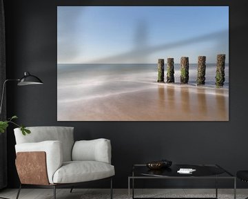 A salty sigh on the beach in Zeeland by Claire van Dun