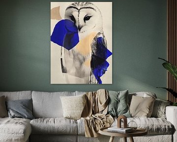Eule in Abstraktion von Franka Poulain