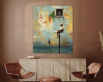 Fishing in Tranquillity: A Moment of Serenity by But First Framing