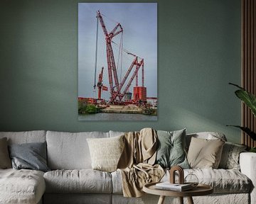 Mammoet PTC 210-DS hijskraan in Schiedam. van Jaap van den Berg