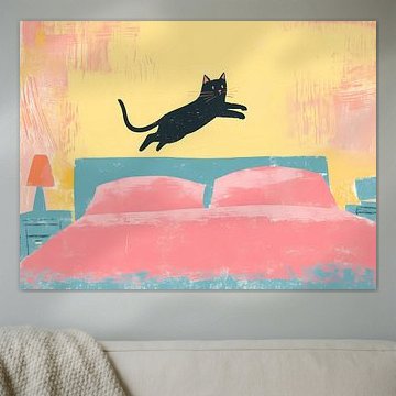 Mijn bed? Haar Trampoline van Littlewhitecat