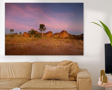 Sunset at Karlu Karlu by Joyce van Dijk Fotografie - fotografiekunst vanuit m'n