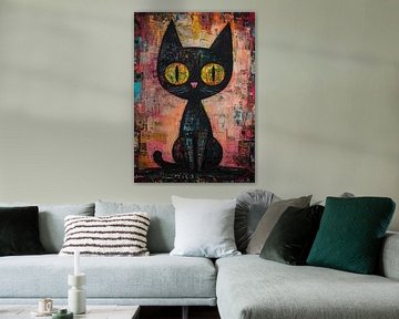 Katzenkunst | Katzenaugen von Blickfänger Gemälde