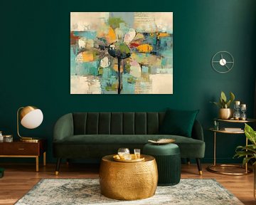 Abstract modern Flowers by Abstract Painting