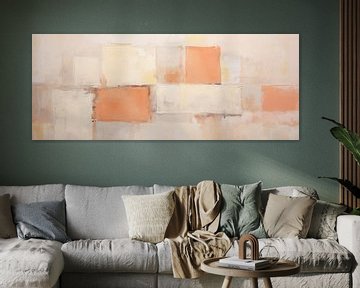 Terracotta Geometry | Serene Abstract Shapes Play by ARTEO Paintings