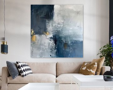 Gilded Shadows on Blue van Modern Collection