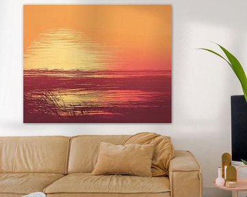 Abstracte Zonsondergang Strepen van Modern Collection