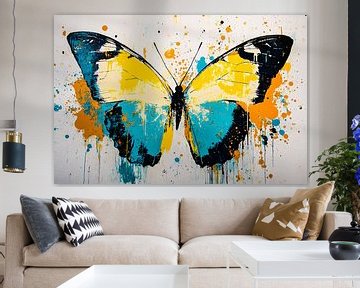 Abstract colourful butterfly art by Imperial Art House