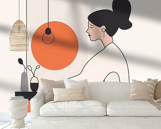 Voorbeeld van het werk in een kamer