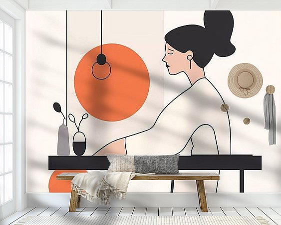 Voorbeeld van het werk in een kamer