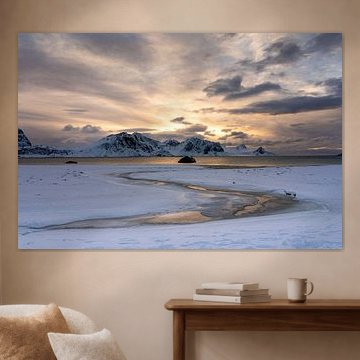 Coucher de soleil dans les îles Lofoten