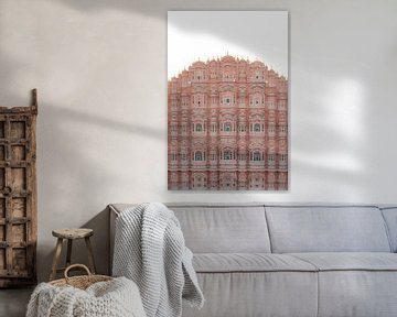 Hawa Mahal roze gevel | reisfotografie print | Jaipur, India van Kimberley Jekel